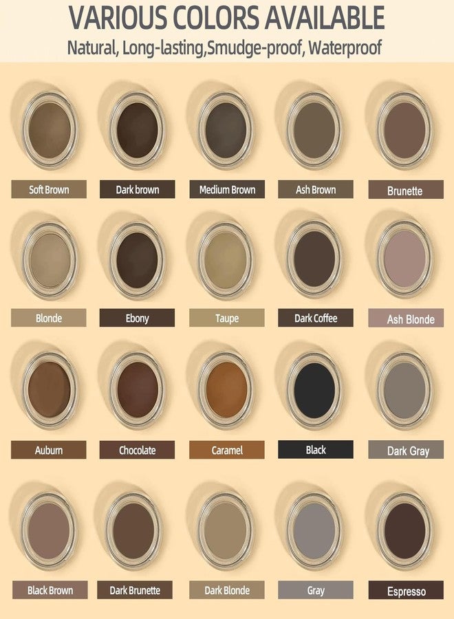 LAVONE Eyebrow Pomade - Waterproof Brow Pomade for Long-lasting Results,Smudge Proof and Sweat Resistant Formula,Natural Eyebrow Makeup for All Skin Types and Tones - Gray - Image 2